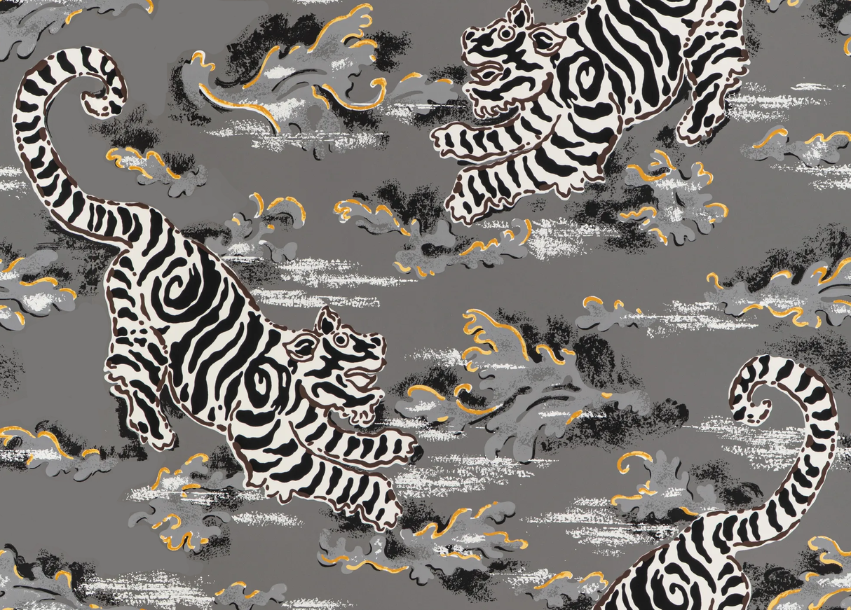 Lee Jofa BONGOL PAPER CHARCOAL Wallpaper