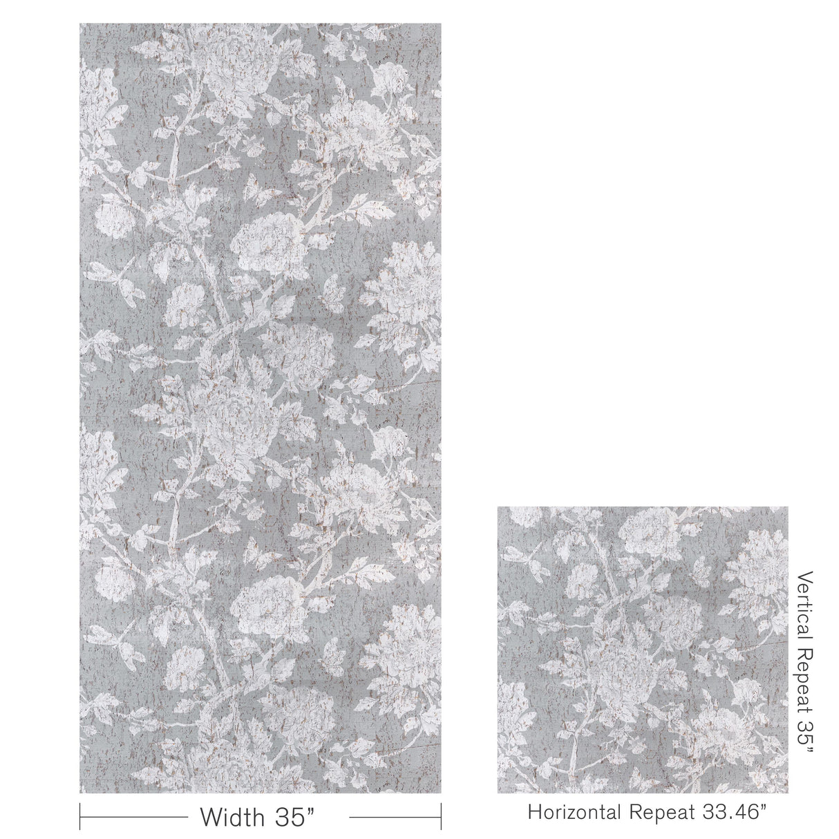 Brunschwig & Fils LES PIVOINES GREY Wallpaper