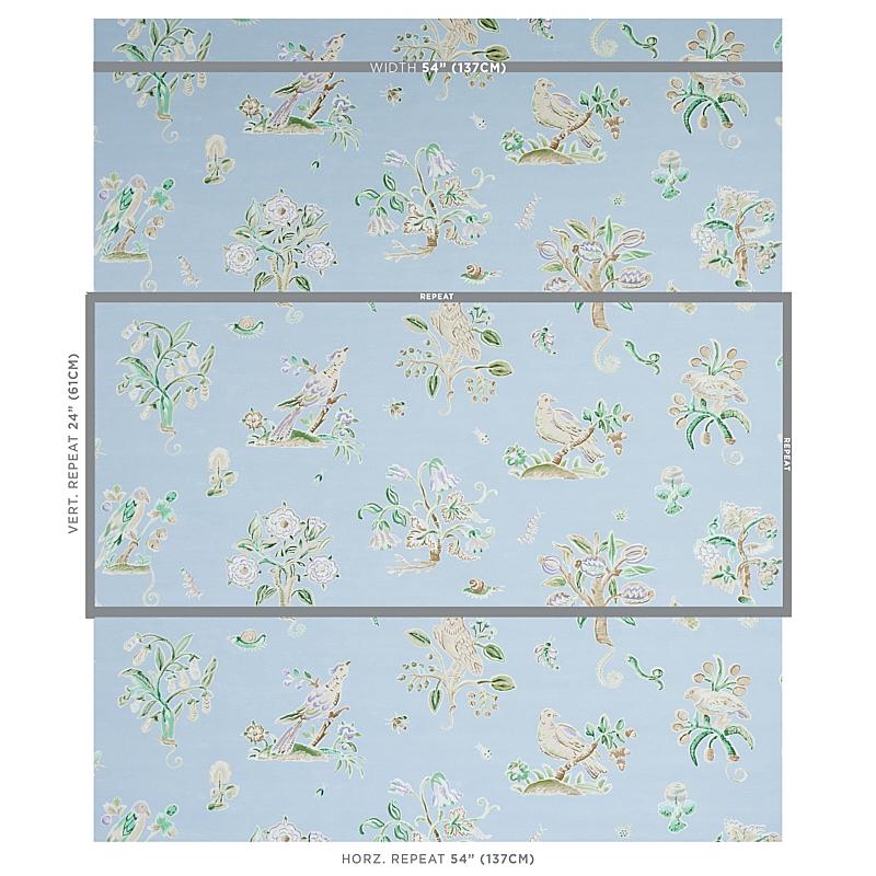 Schumacher Magical Menagerie Sky Wallpaper