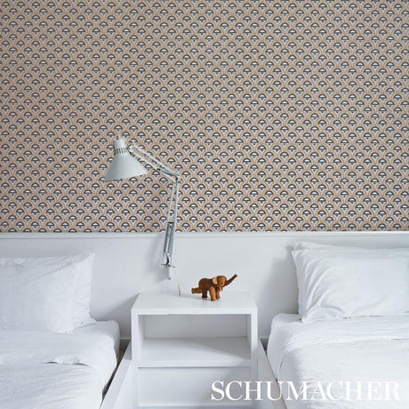 Schumacher Abelino Camel & Black Wallpaper