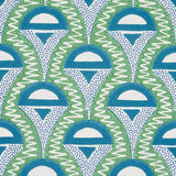 Schumacher Abelino Green & Peacock Wallpaper