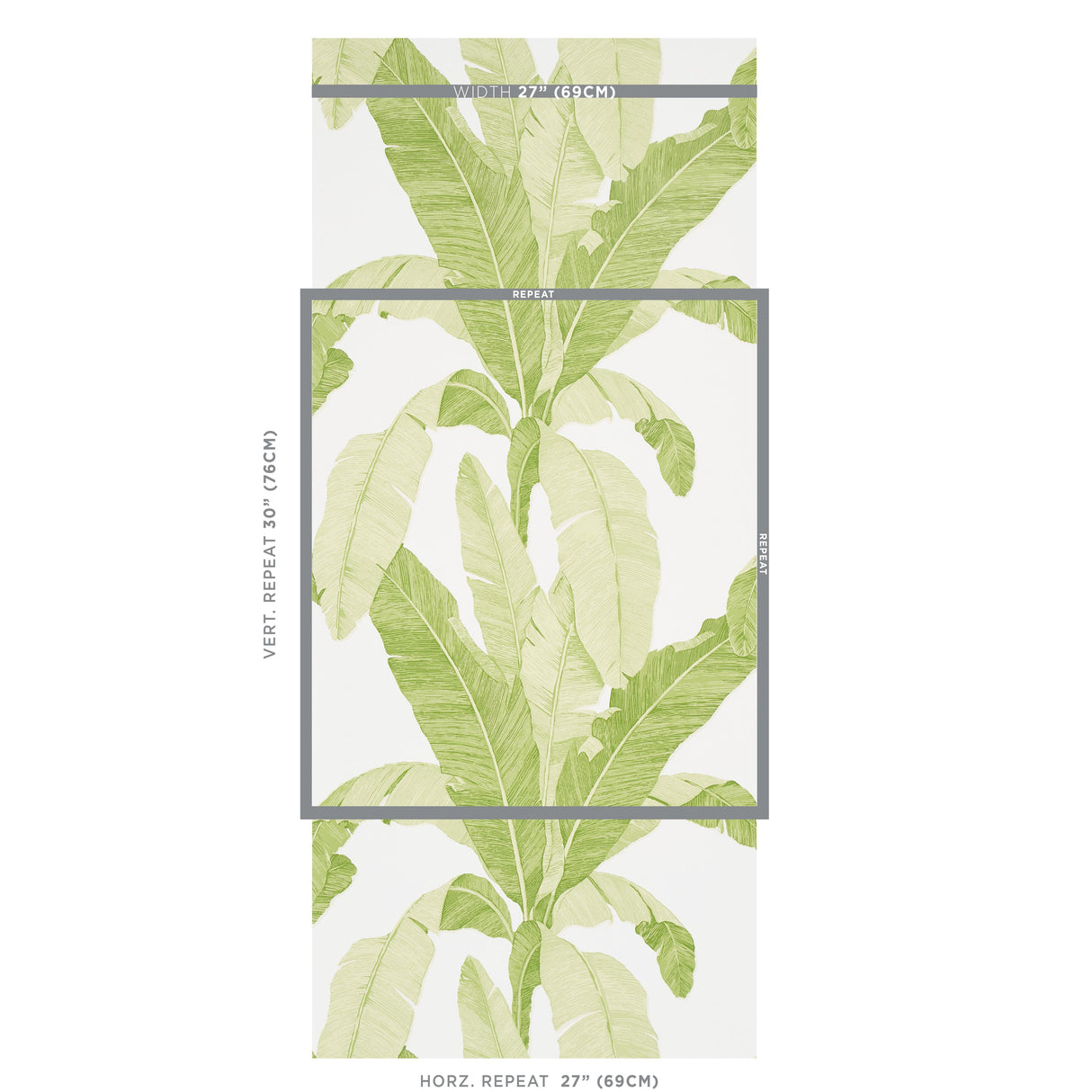 Schumacher Erisimo Leaf Wallpaper