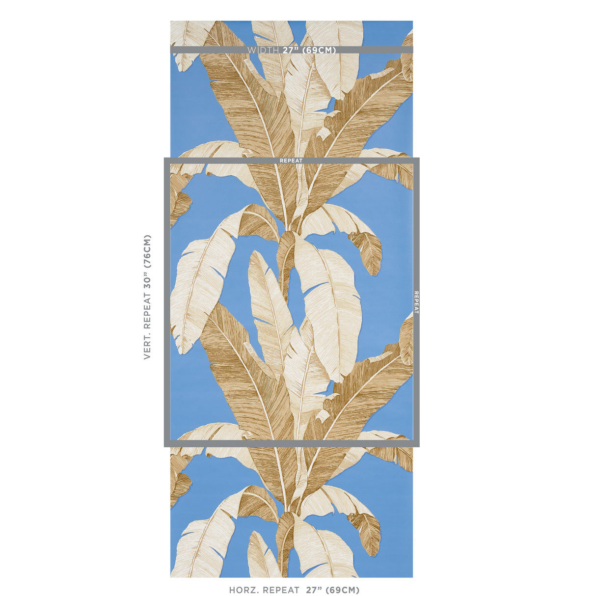 Schumacher Erisimo Blue Wallpaper