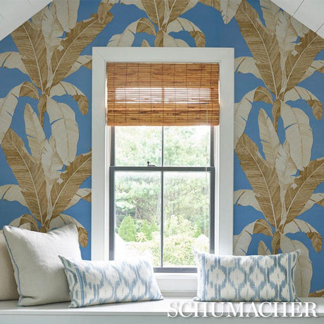 Schumacher Erisimo Blue Wallpaper