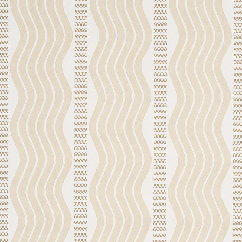 Schumacher Sina Stripe Sand Wallpaper