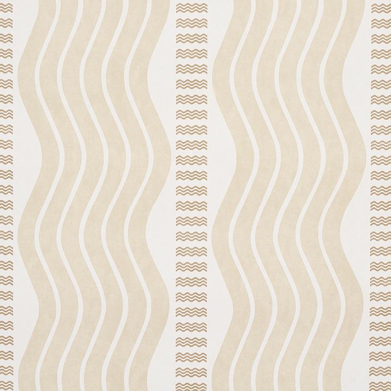 Schumacher Sina Stripe Sand Wallpaper