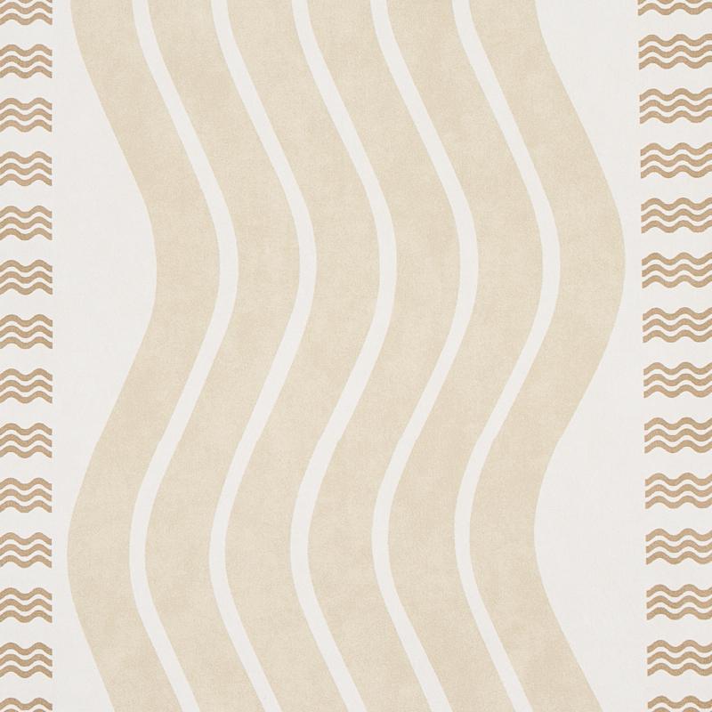 Schumacher Sina Stripe Sand Wallpaper