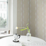 Schumacher Sina Stripe Sand Wallpaper
