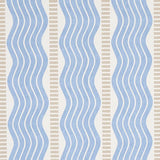 Schumacher Sina Stripe Blue Wallpaper