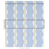 Schumacher Sina Stripe Blue Wallpaper