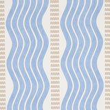 Schumacher Sina Stripe Blue Wallpaper