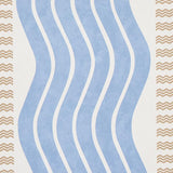 Schumacher Sina Stripe Blue Wallpaper