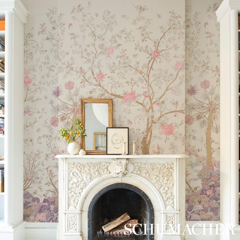 Schumacher Amaltas Panel Set Document Wallpaper