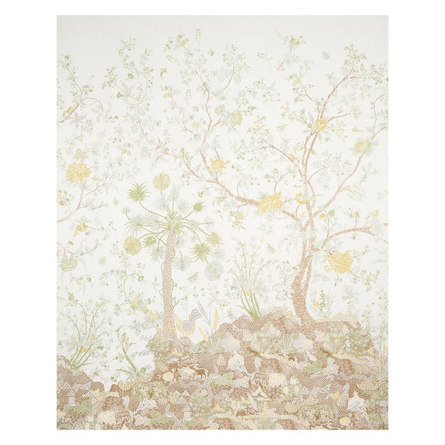 Schumacher Amaltas Panel Set Green & Yellow Wallpaper