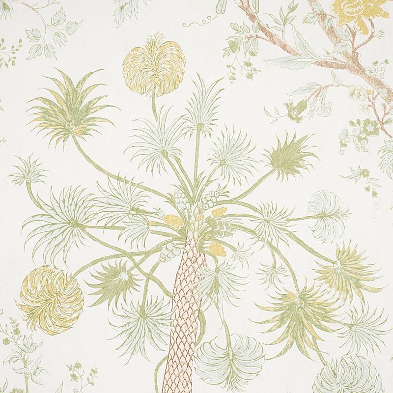 Schumacher Amaltas Panel Set Green & Yellow Wallpaper