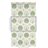 Schumacher Chamba Crown Sisal Green Wallpaper