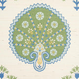 Schumacher Chamba Crown Sisal Green Wallpaper