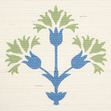 Schumacher Chamba Crown Sisal Green Wallpaper