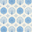 Schumacher Chamba Crown Sisal Blue Wallpaper