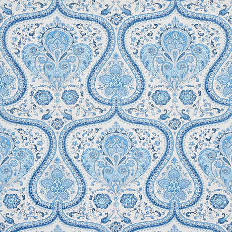 Schumacher Paisley Court Blue Wallpaper