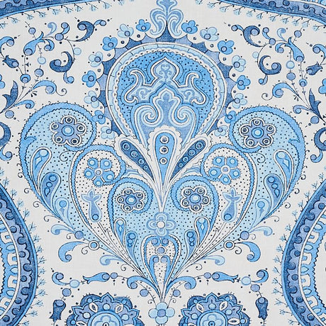 Schumacher Paisley Court Blue Wallpaper