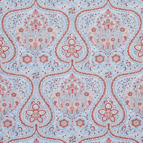 Schumacher Paisley Court Chambray Wallpaper