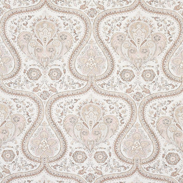 Schumacher Paisley Court Sand Wallpaper