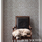 Schumacher Paisley Court Sand Wallpaper