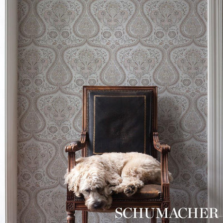 Schumacher Paisley Court Sand Wallpaper