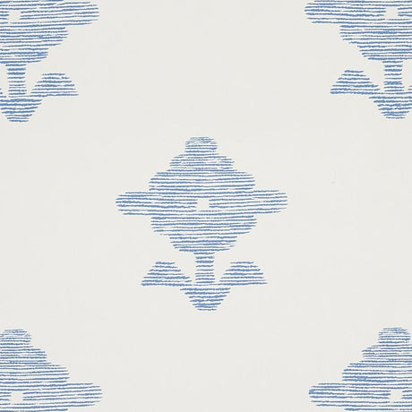 Schumacher Rubia Blue Wallpaper