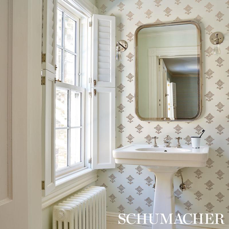 Schumacher Rubia Ivory Wallpaper – DecoratorsBest