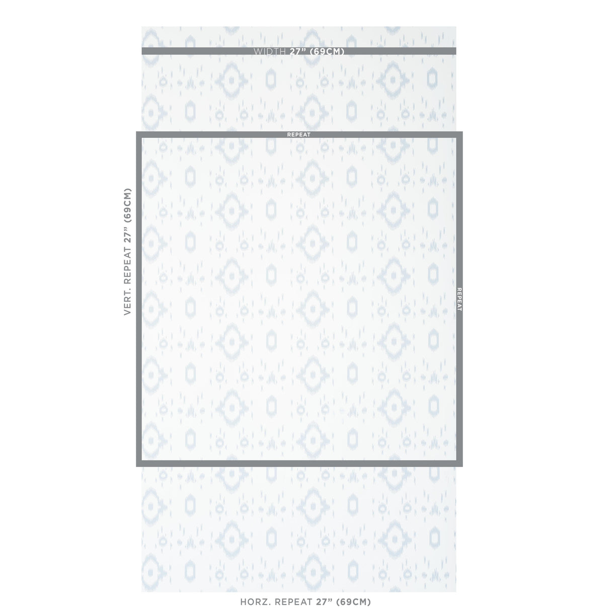 Schumacher Tabitha Orpington Blue Wallpaper