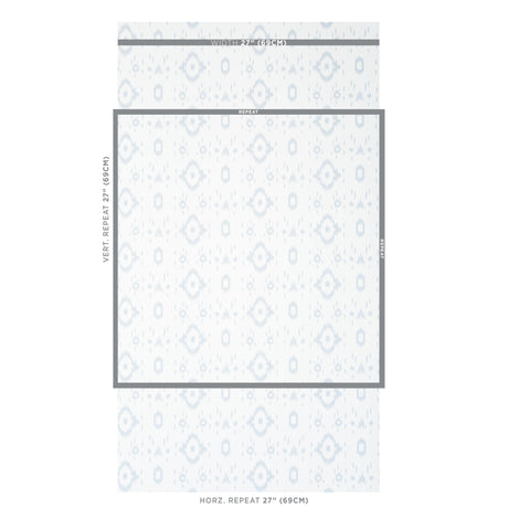 Schumacher Tabitha Orpington Blue Wallpaper