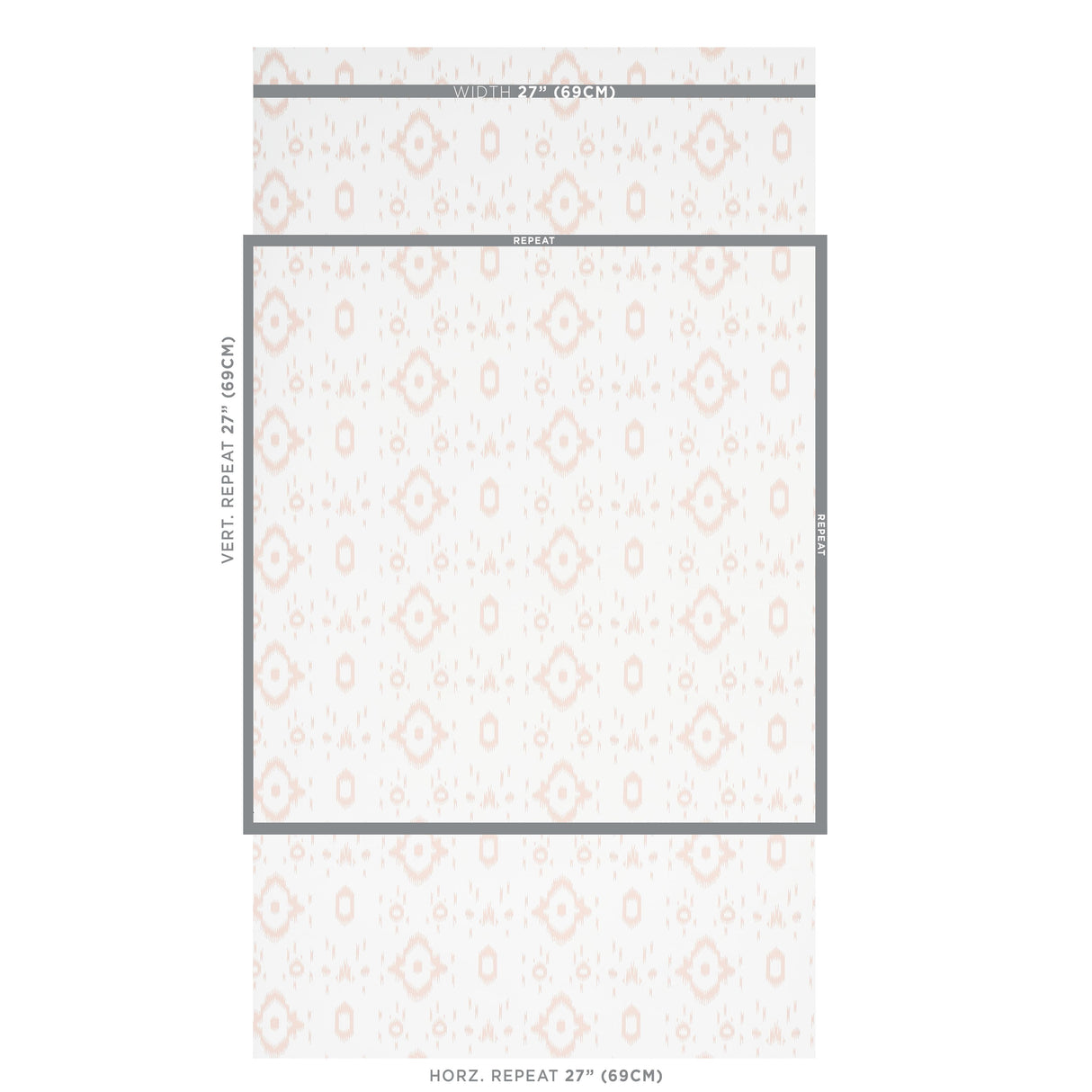 Schumacher Tabitha Quiet Pink Wallpaper