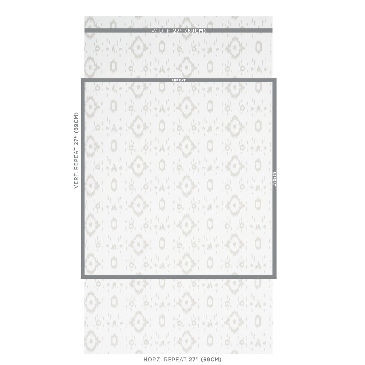 Schumacher Tabitha Soft Grey Wallpaper