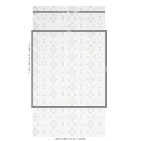 Schumacher Tabitha Soft Grey Wallpaper