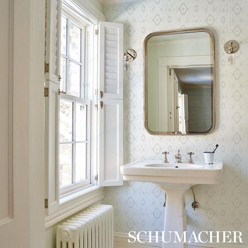 Schumacher Tabitha Soft Grey Wallpaper