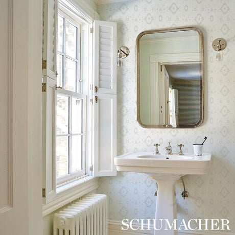 Schumacher Tabitha Soft Grey Wallpaper