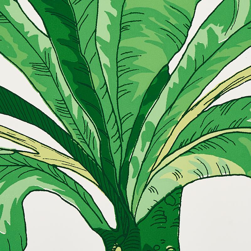 Schumacher Blair House Palm Green Wallpaper