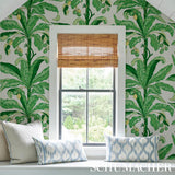 Schumacher Blair House Palm Green Wallpaper