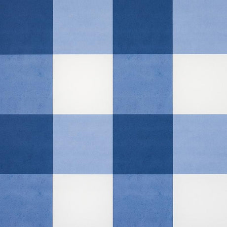 Schumacher Willa Check Large Navy Wallpaper