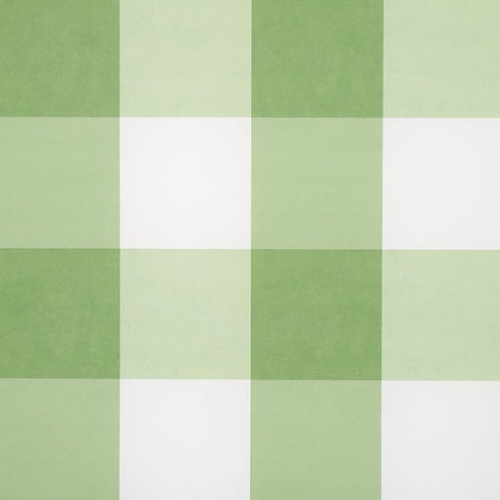 Schumacher Willa Check Large Leaf Wallpaper
