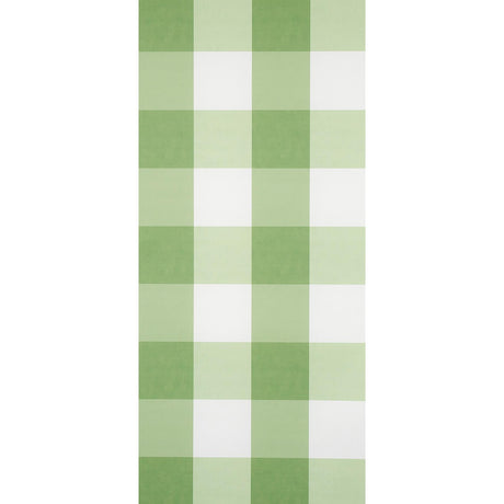 Schumacher Willa Check Large Leaf Wallpaper
