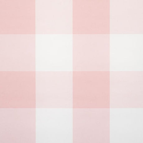Schumacher Willa Check Large Pink Wallpaper