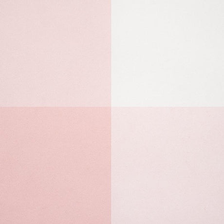 Schumacher Willa Check Large Pink Wallpaper