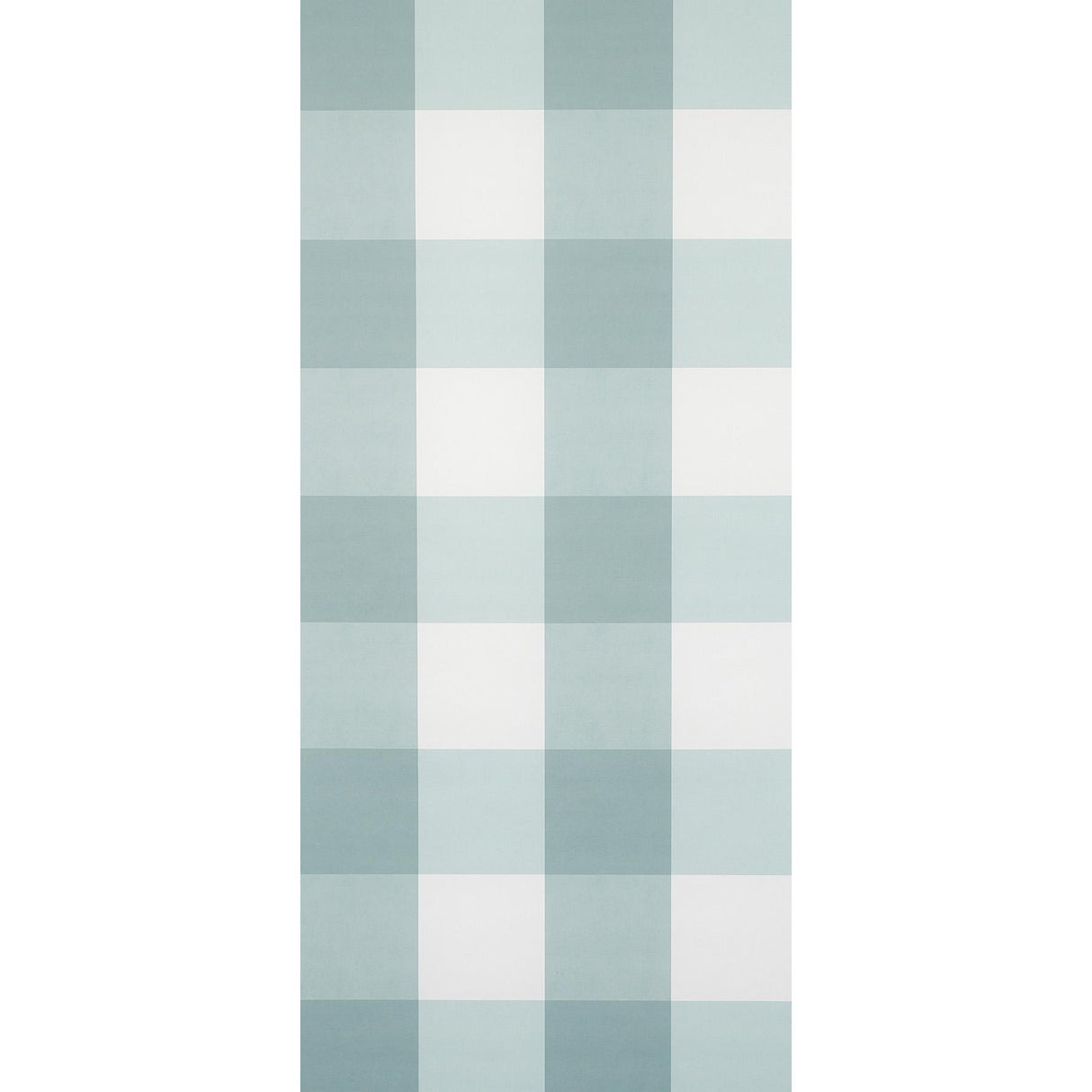 Schumacher Willa Check Large Seaglass Wallpaper