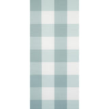 Schumacher Willa Check Large Seaglass Wallpaper