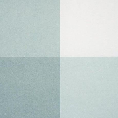 Schumacher Willa Check Large Seaglass Wallpaper