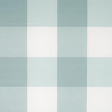 Schumacher Willa Check Large Seaglass Wallpaper