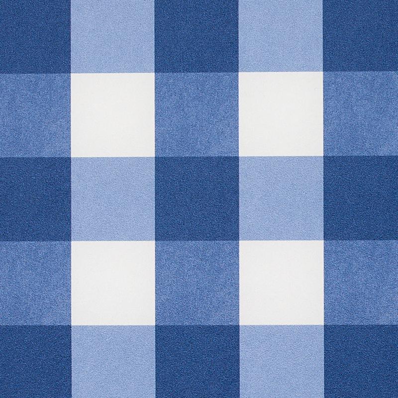 Schumacher Willa Check Small Navy Wallpaper